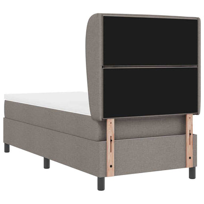 Boxspringbett mit Matratze mit Kopfteil Taupe 80 x 200 cm Stoff