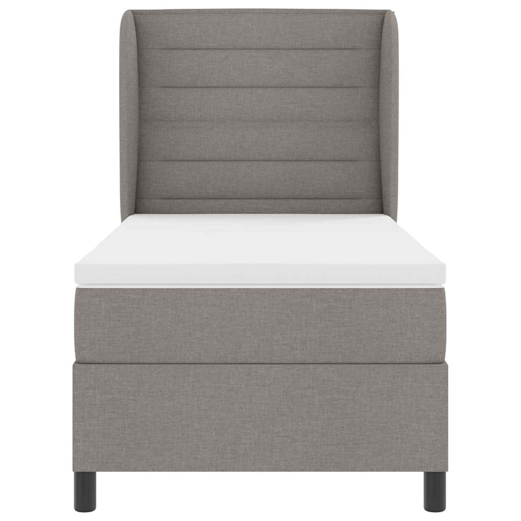 Boxspringbett mit Matratze mit Kopfteil Taupe 80 x 200 cm Stoff