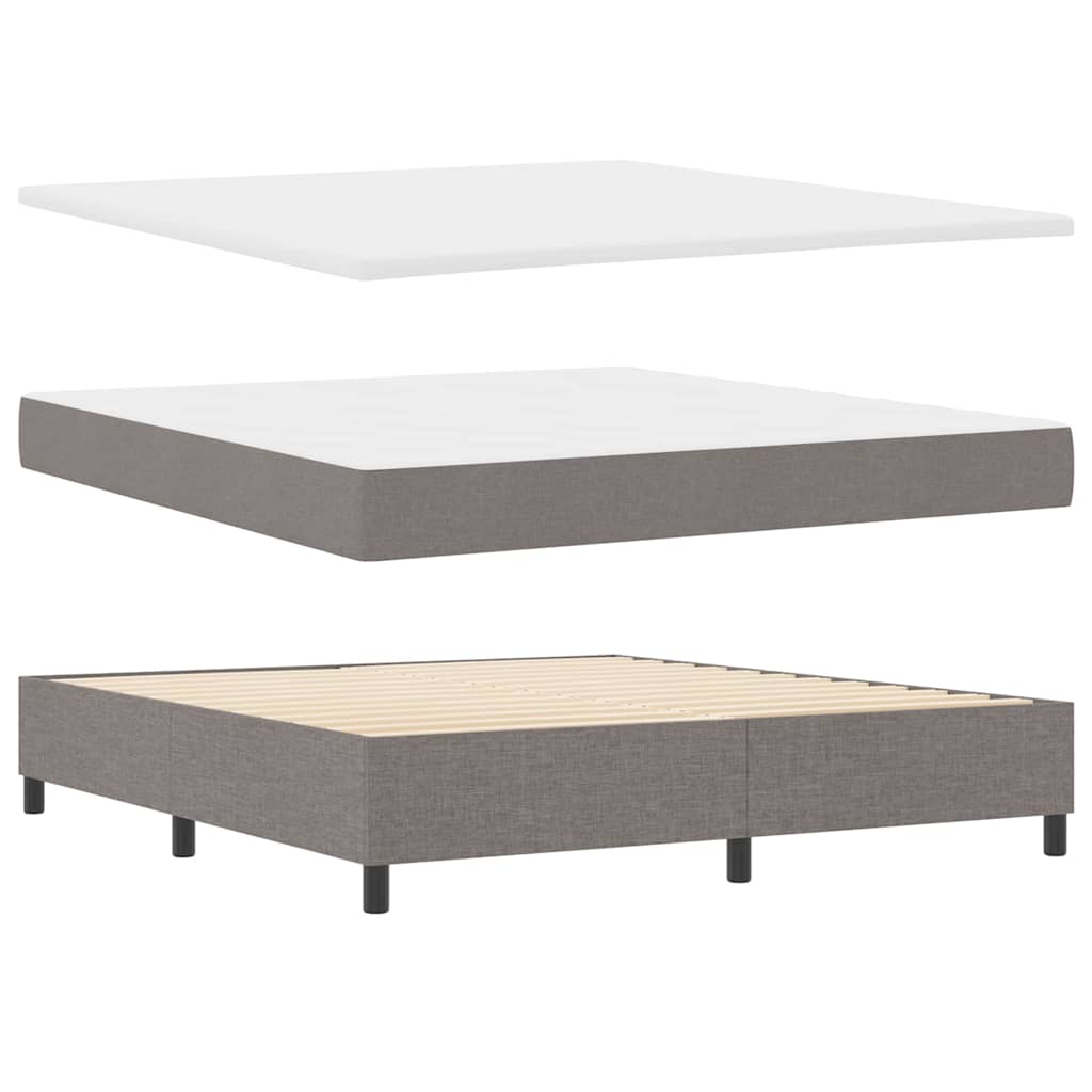 Boxspringbett mit Matratze Taupe 180 x 200 cm Stoff