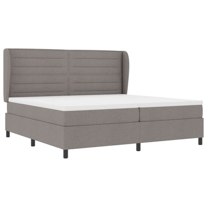 Boxspringbett mit Matratze Taupe 200 x 200 cm Stoff