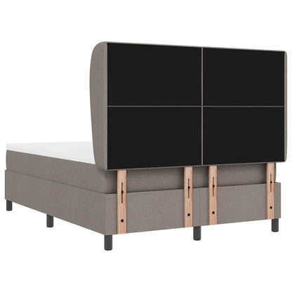 Boxspringbett mit Matratze Taupe 140 x 190 cm Stoff