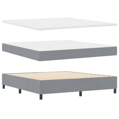 Boxspringbett mit Matratze Hellgrau 180 x 200 cm Stoff