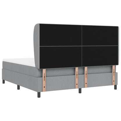 Boxspringbett mit Matratze Hellgrau 180 x 200 cm Stoff