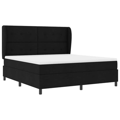 Boxspringbett mit Matratze Schwarz 180 x 200 cm Stoff