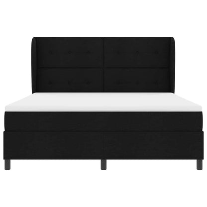 Boxspringbett mit Matratze Schwarz 180 x 200 cm Stoff