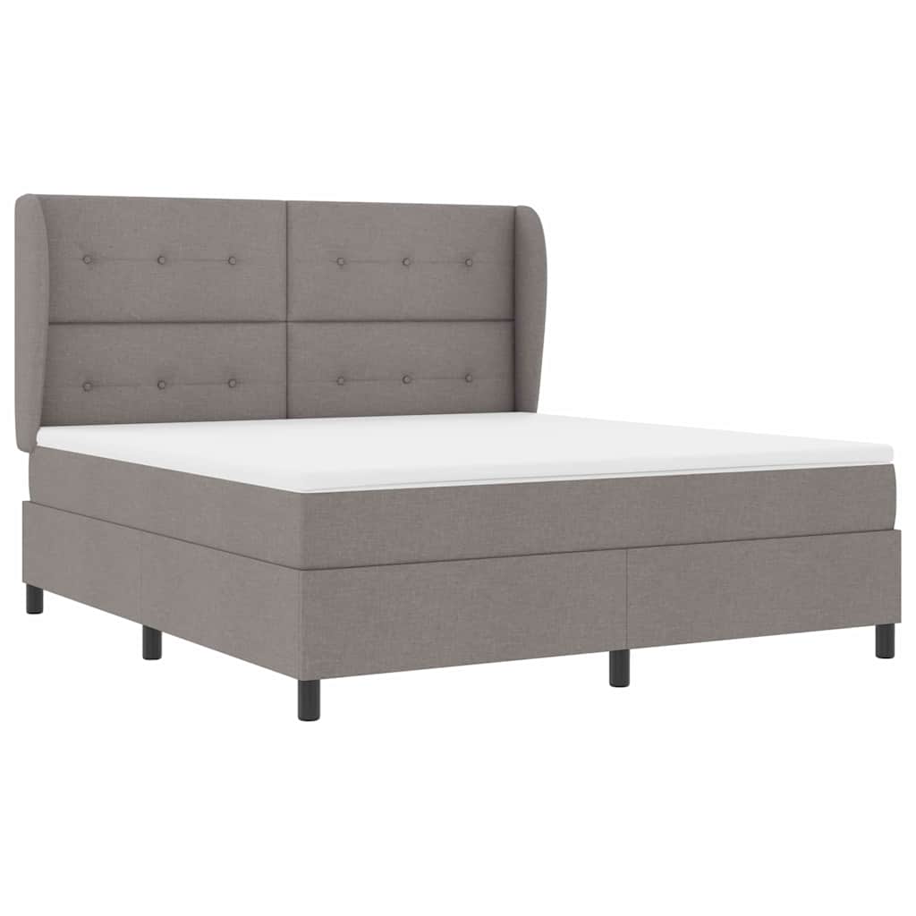 Boxspringbett mit Matratze Taupe 180 x 200 cm Stoff