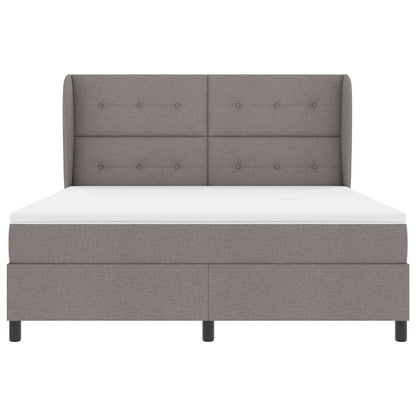 Boxspringbett mit Matratze Taupe 180 x 200 cm Stoff