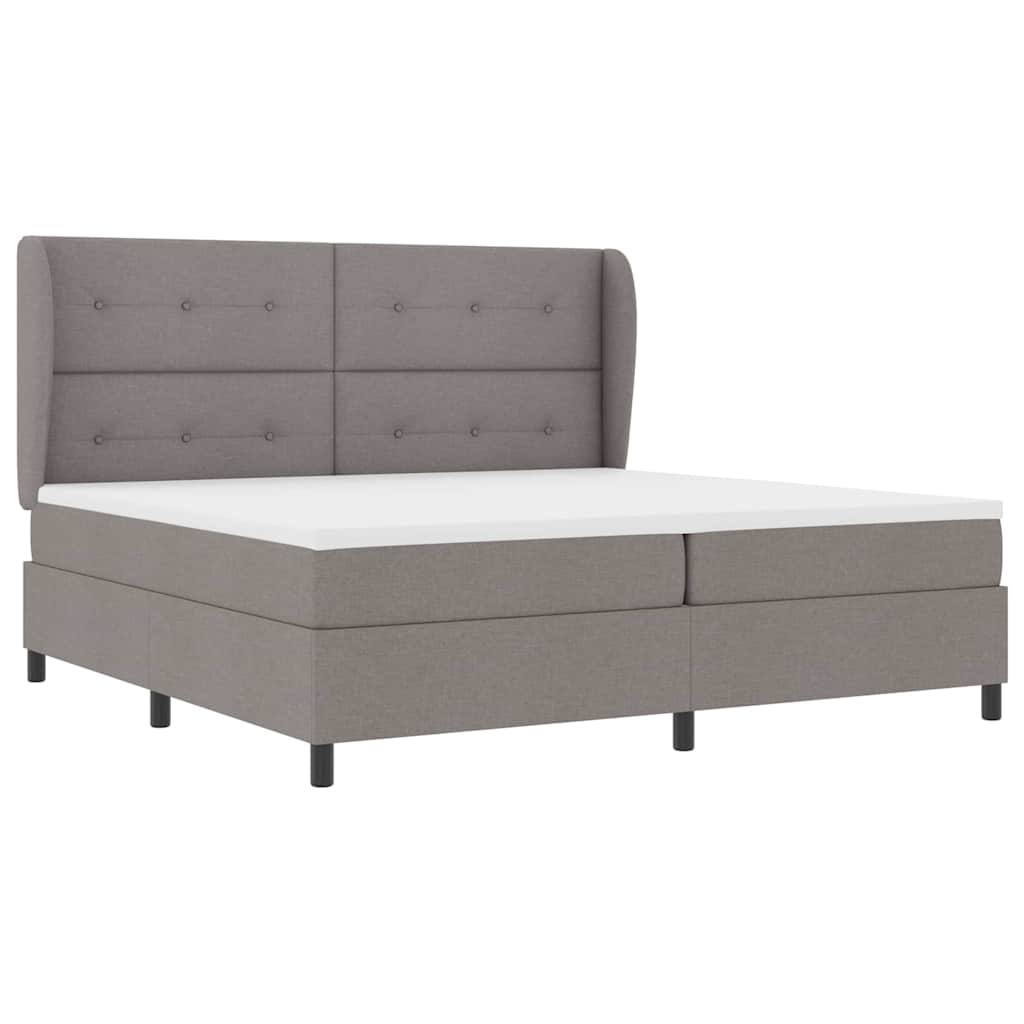 Boxspringbett mit Matratze Taupe 200 x 200 cm Stoff