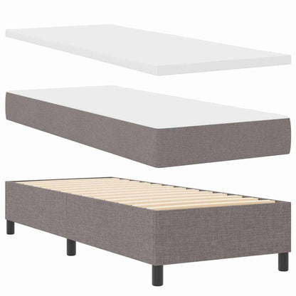 Boxspringbett mit Matratze mit Kopfteil Taupe 80 x 200 cm Stoff