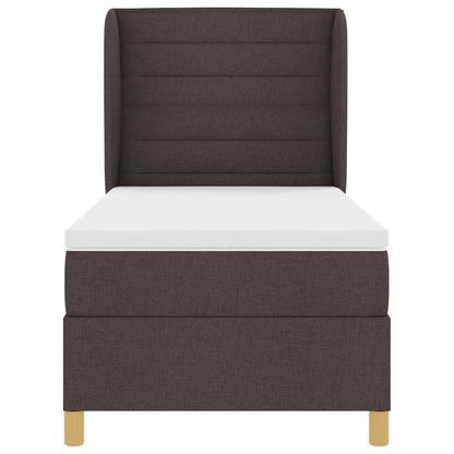 Boxspringbett mit Matratze Dunkelbraun 190 x 90 cm Stoff