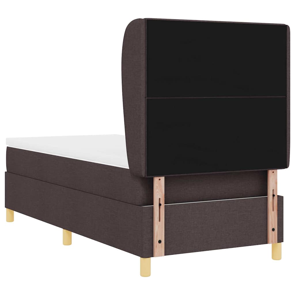Boxspringbett mit Matratze Dunkelbraun 200 x 80 cm Stoff
