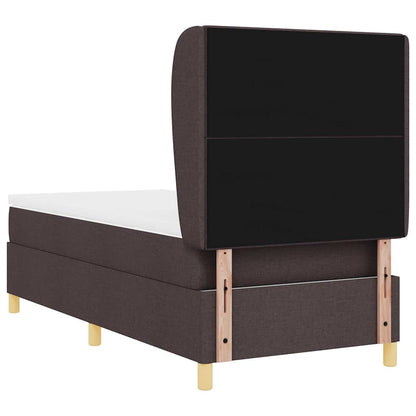 Boxspringbett mit Matratze Dunkelbraun 200 x 80 cm Stoff