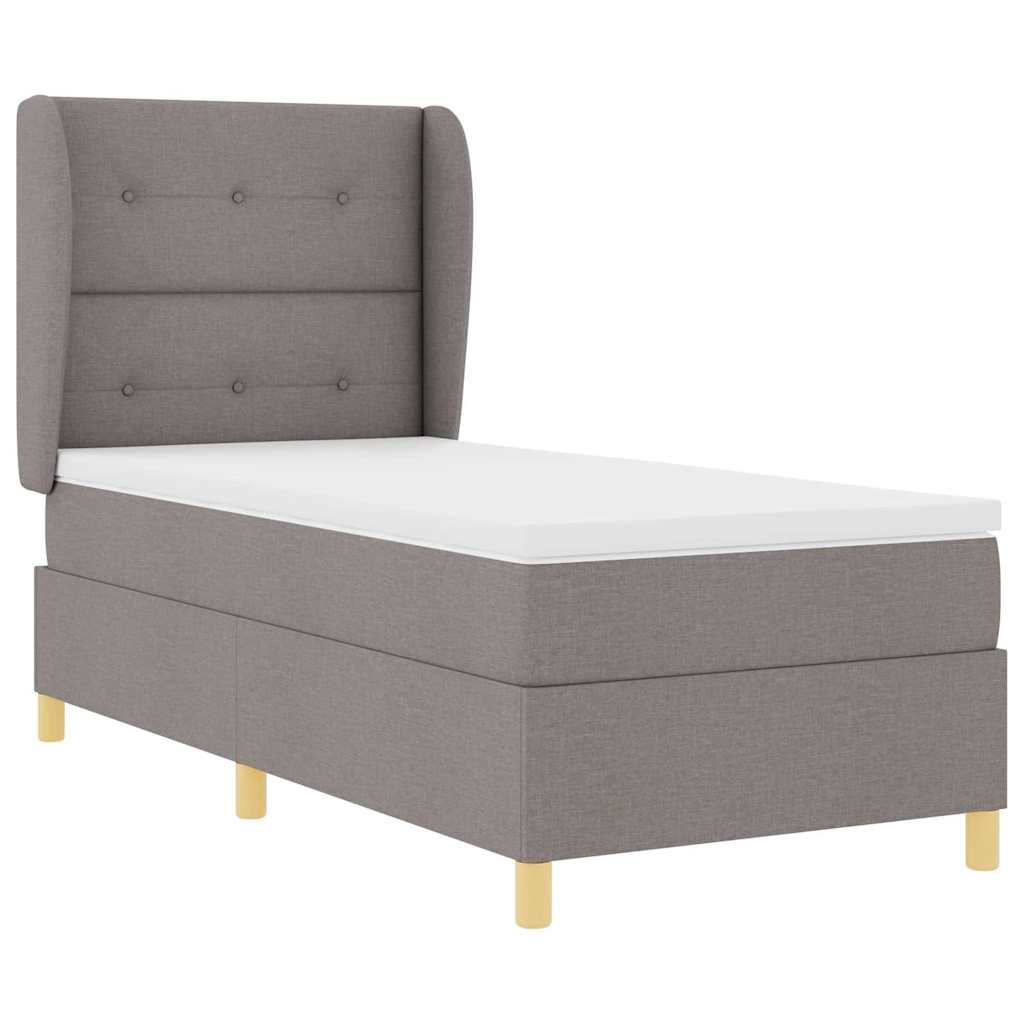 Boxspringbett mit Matratze Taupe 200 x 100 cm Stoff