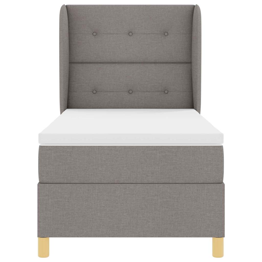 Boxspringbett mit Matratze Taupe 200 x 100 cm Stoff