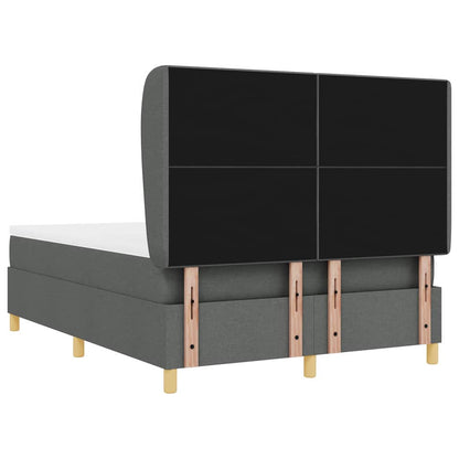 Boxspringbett mit Matratze Dunkelgrau 90x190 cm Dunkelgrau