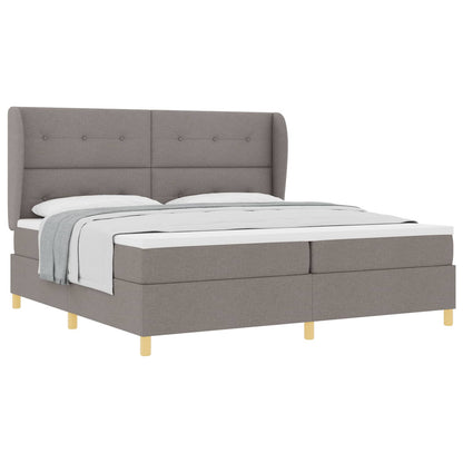 Boxspringbett mit Matratze Taupe 200 x 200 cm Stoff