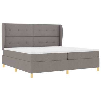 Boxspringbett mit Matratze Taupe 200 x 200 cm Stoff