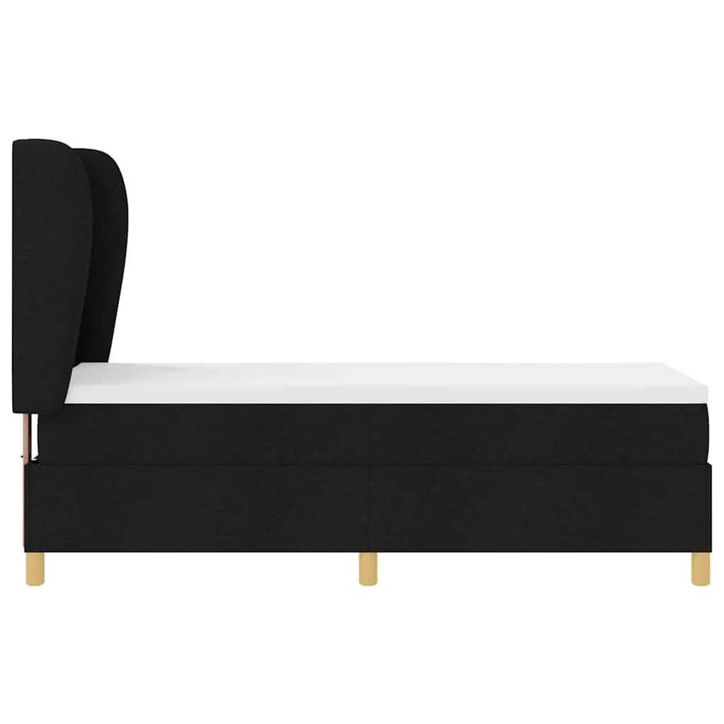 Boxspringbett mit Matratze Schwarz 200 x 80 cm Stoff