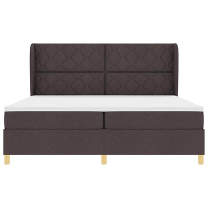 Boxspringbett mit Matratze Dunkelgrau 90x190 cm Dunkelbraun