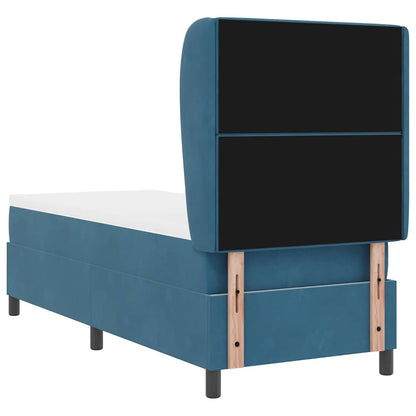 vidaXL Boxspringbett mit Matratze Dunkelblau 200 x 80 cm Polyester