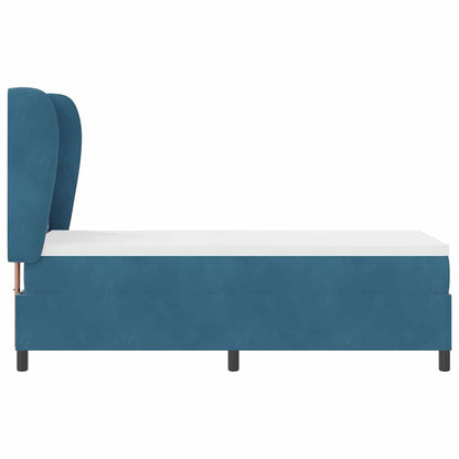 vidaXL Boxspringbett mit Matratze Dunkelblau 200 x 80 cm Polyester