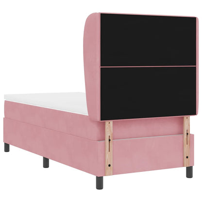 Boxspringbett mit Matratze Rosa 190 x 90 cm Polyester