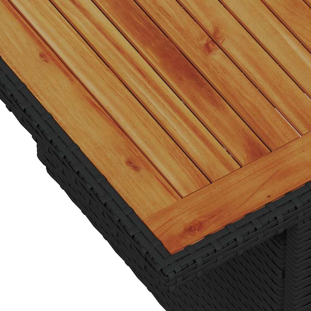 Garten Essgruppe mit Kissen 8 pcs Schwarz und Creme