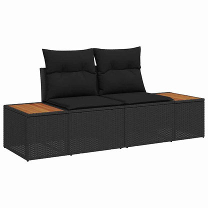 vidaXL Garten Essgruppe mit Kissen 6 pcs Schwarz und Braun