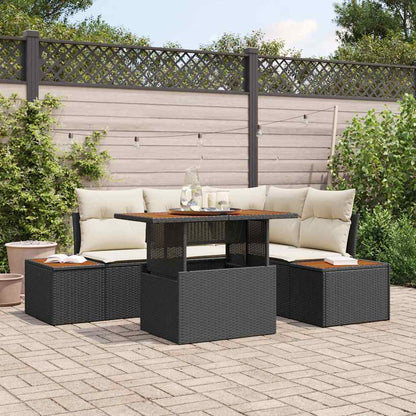 Garten Essgruppe mit Kissen 5 pcs Schwarz und Beige