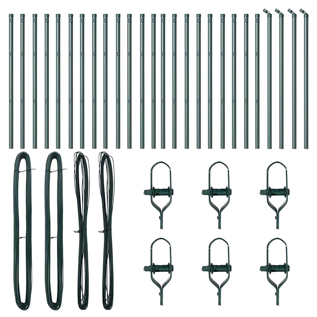 Zaunpfosten 26 pcs Grün 3,2 x 3,2 x 100 cm