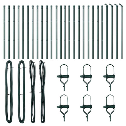 Zaunpfosten 26 pcs Grün 3,2 x 3,2 x 100 cm