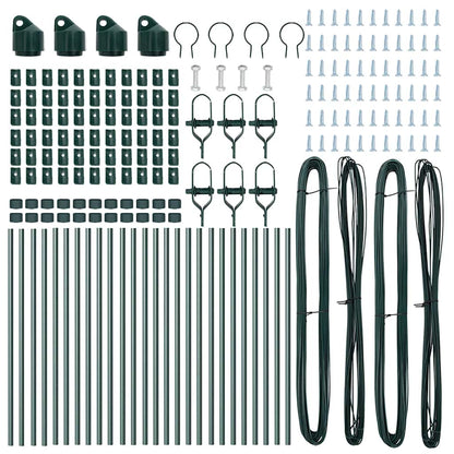 Zaunpfosten 26 pcs Grün 3,2 x 3,2 x 100 cm