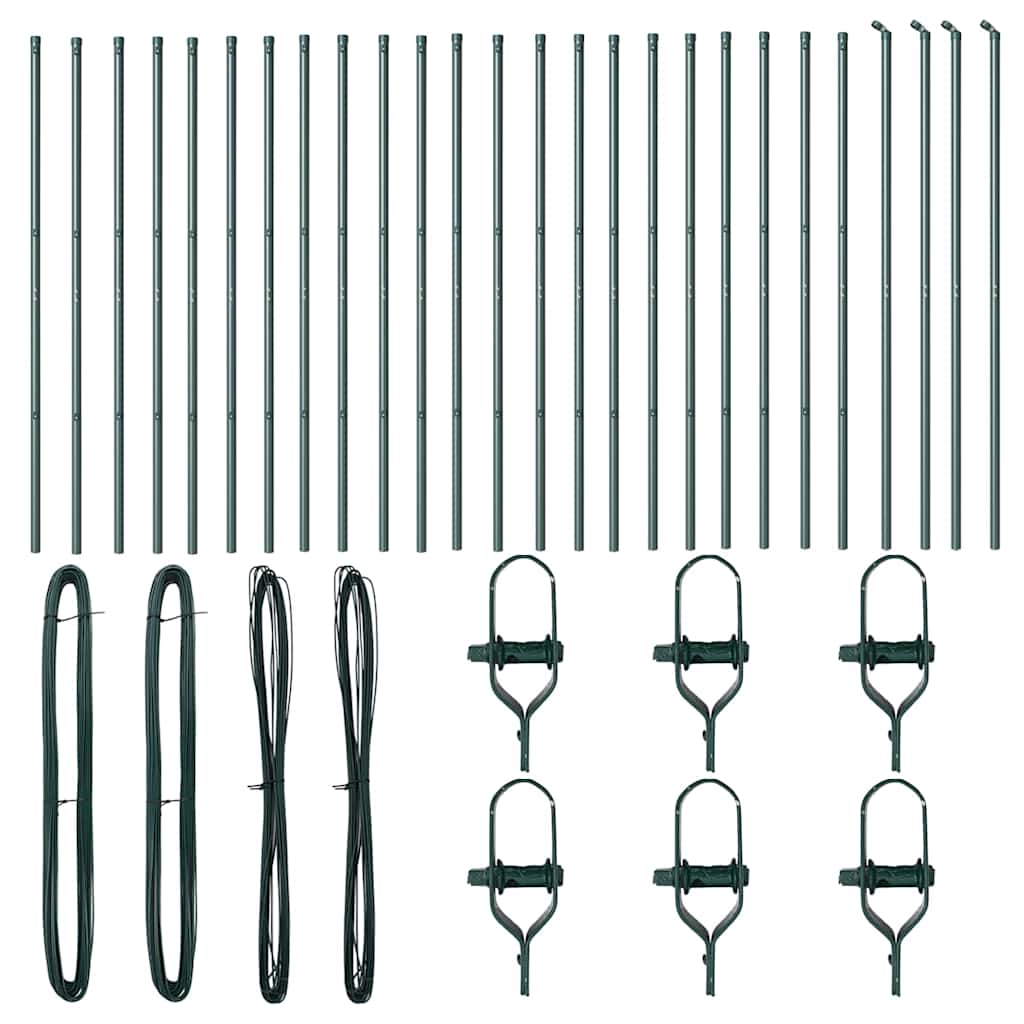 Zaunpfosten 26 pcs Grün 3,2 x 3,2 x 170 cm