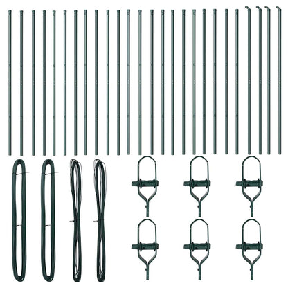 Zaunpfosten 26 pcs Grün 3,2 x 3,2 x 170 cm