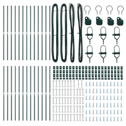 Zaunpfosten 26 pcs Grün 3,2 x 3,2 x 170 cm