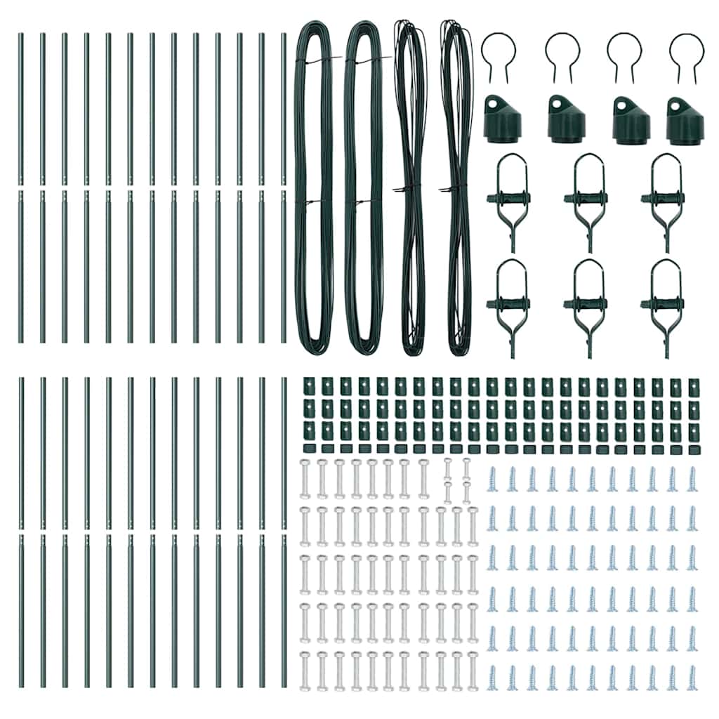 Zaunpfosten 26 pcs Grün 3,2 x 3,2 x 200 cm