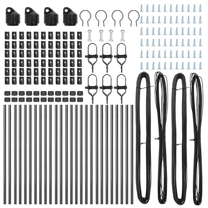 Zaunpfosten 26 pcs Grau 3,2 x 3,2 x 80 cm