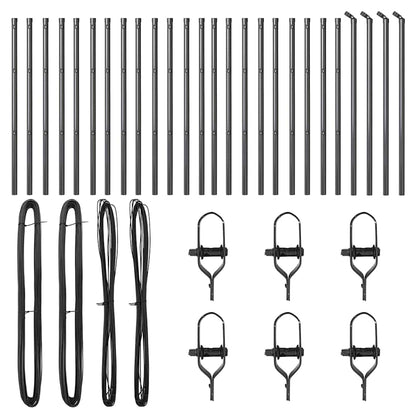 Zaunpfosten 26 pcs Grau 3,2 x 3,2 x 100 cm