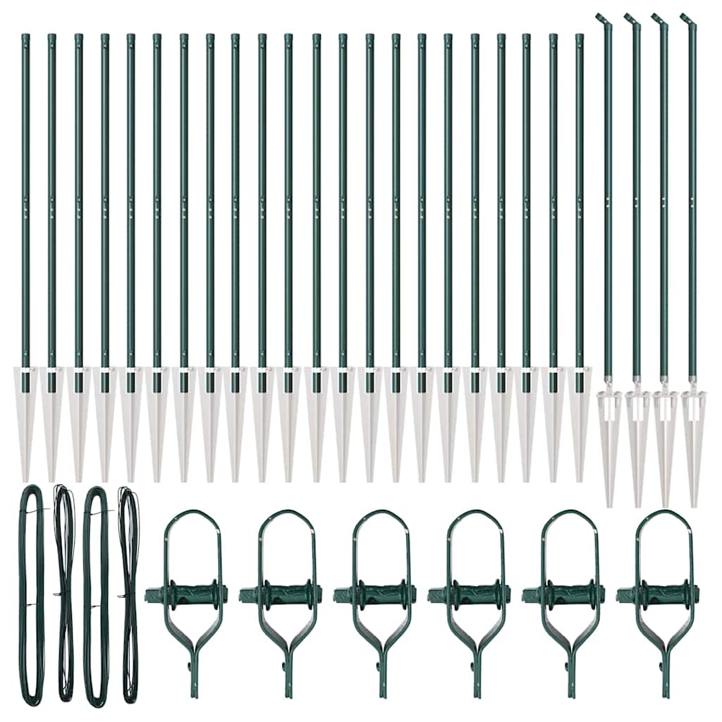 Zaunpfosten 26 pcs Grau 3,2 x 3,2 x 140 cm