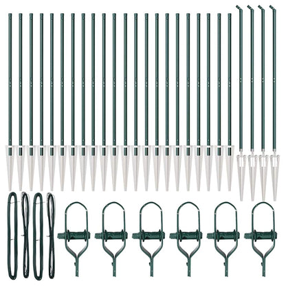 Zaunpfosten 26 pcs Grau 3,2 x 3,2 x 140 cm