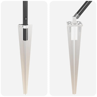 Zaunpfosten 52 pcs Grau 3,2 x 3,2 x 145 cm