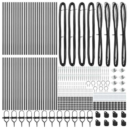 Zaunpfosten 52 pcs Grau 3,2 x 3,2 x 145 cm