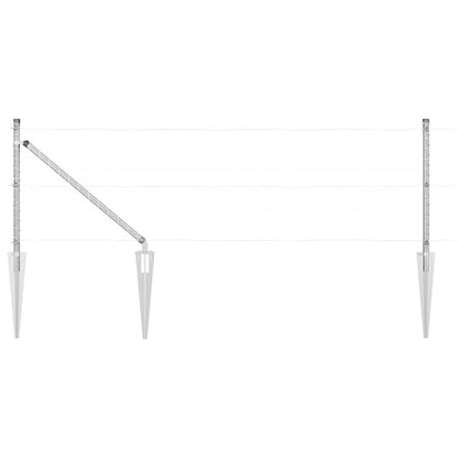 Zaunpfosten 26 pcs Grau 3,2 x 3,2 x 125 cm