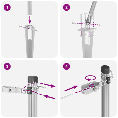 Zaunpfosten 52 pcs Grau 3,2 x 3,2 x 165 cm