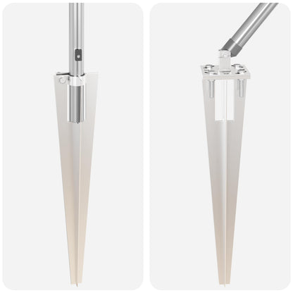 Zaunpfosten 52 pcs Grau 3,2 x 3,2 x 205 cm