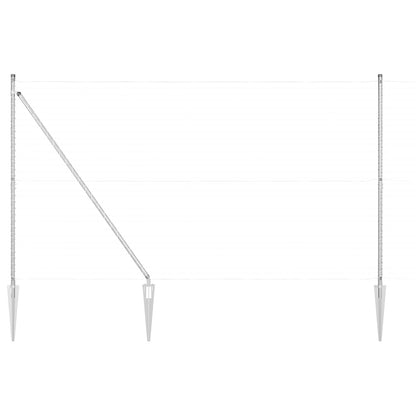 Zaunpfosten 26 pcs Grau 3,2 x 3,2 x 215 cm