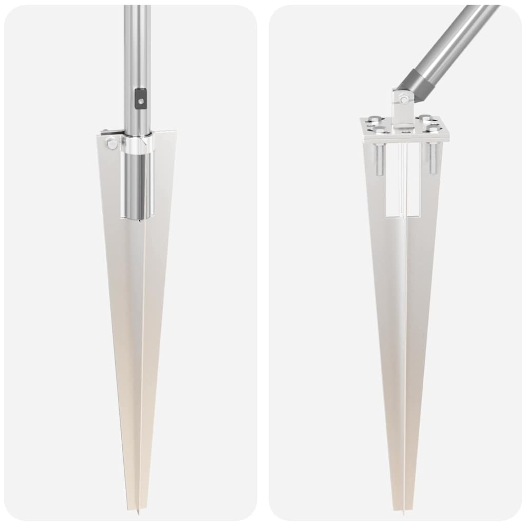 Zaunpfosten 52 pcs Grau 3,2 x 3,2 x 215 cm