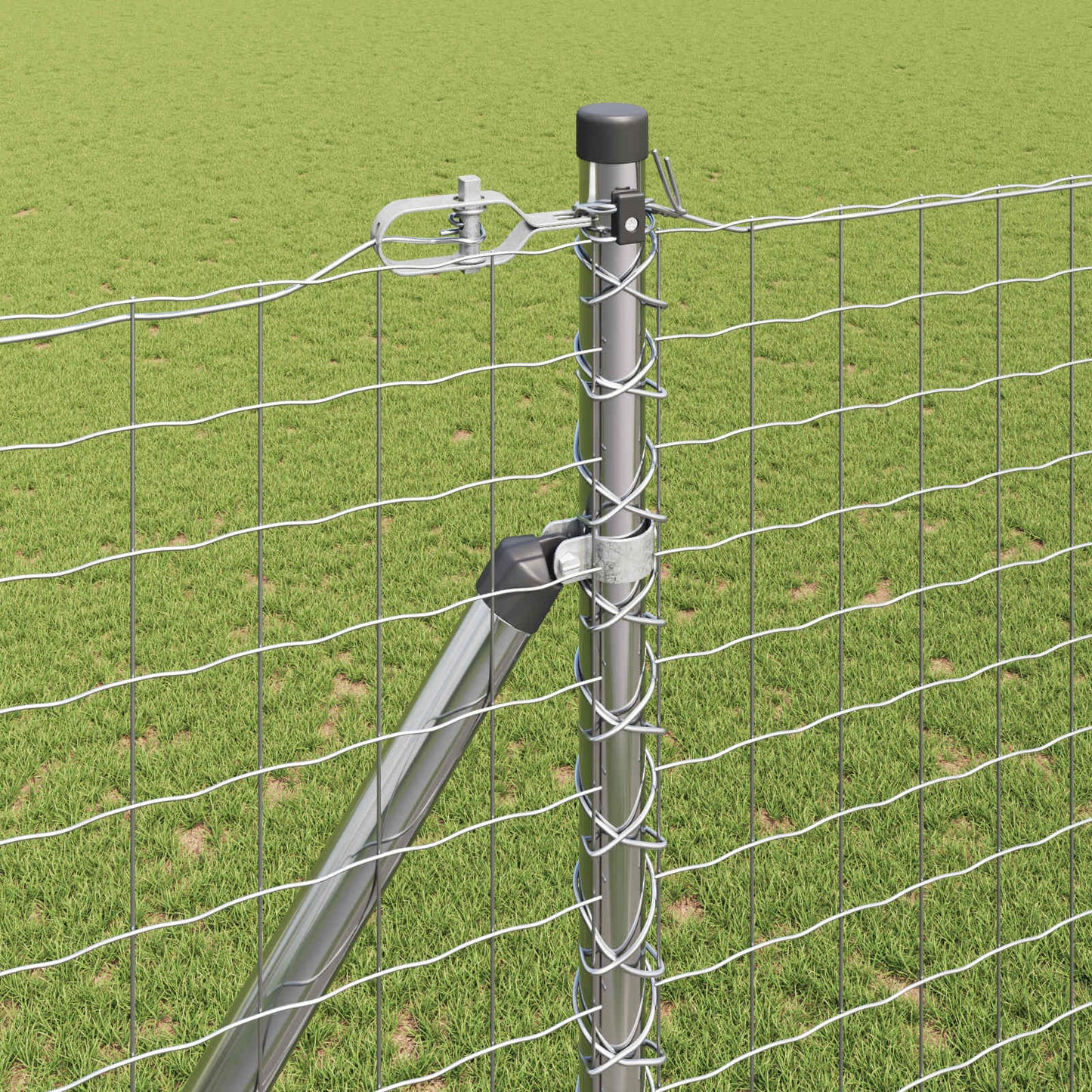 Zaunpfosten 26 pcs Grau 3,2 x 3,2 x 225 cm