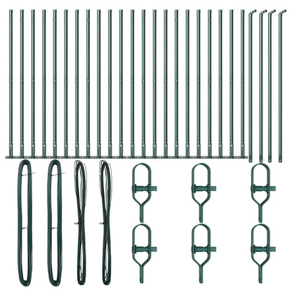 Zaunpfosten 26 pcs Grau 3,2 x 3,2 x 70 cm