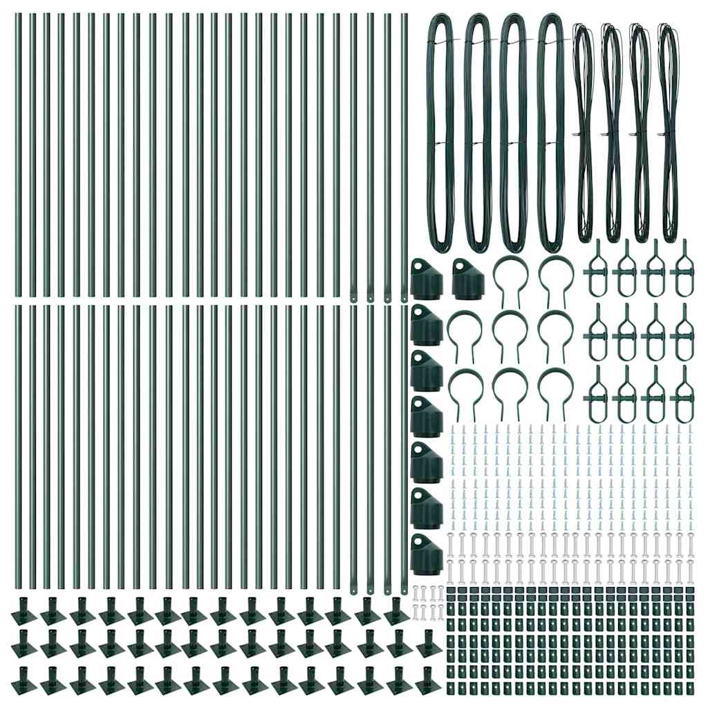 Zaunpfosten 52 pcs Grau 3,2 x 3,2 x 70 cm